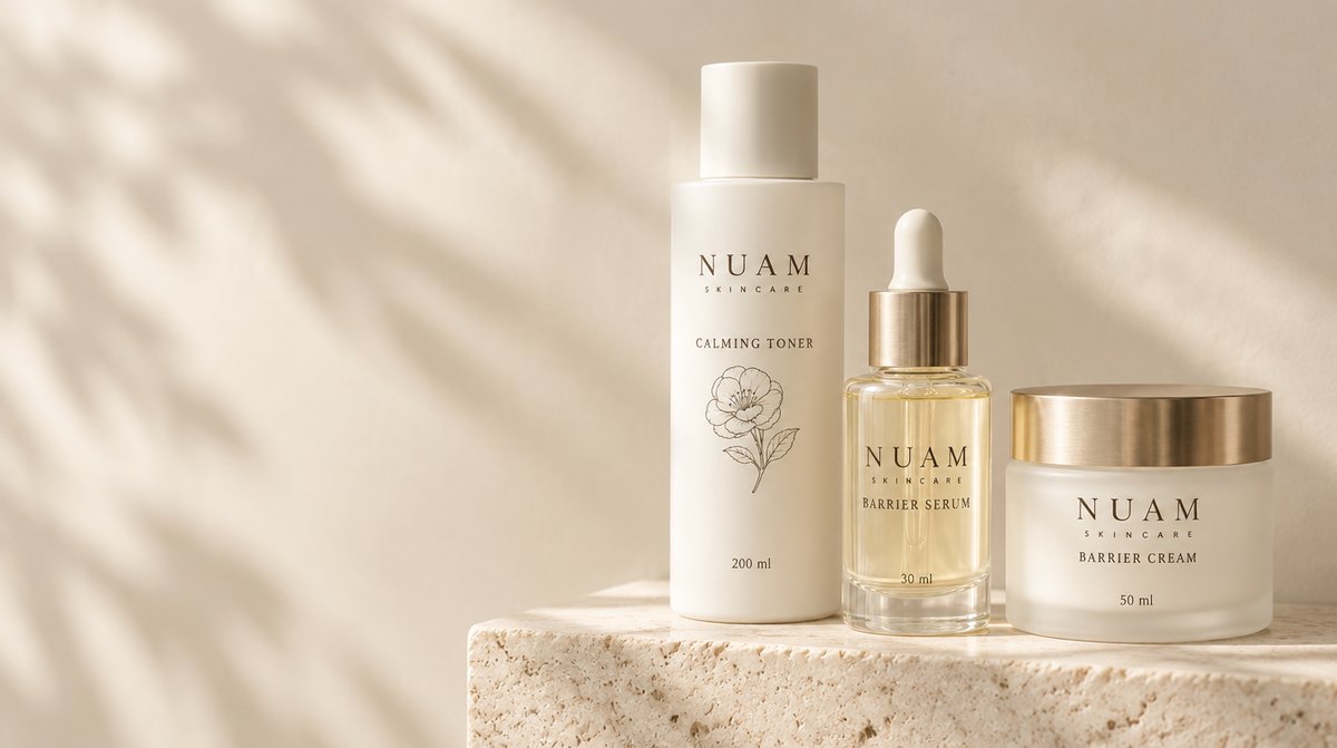 가상 브랜드 NUAM 누암 메인컷 — 상세페이지 첫 화면에 쓴 제품 사진